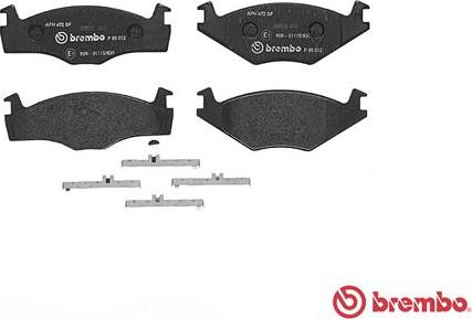 Brembo P 85 012 - Bremžu uzliku kompl., Disku bremzes www.autospares.lv