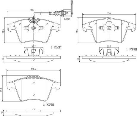 Brembo P85082N - Bremžu uzliku kompl., Disku bremzes www.autospares.lv