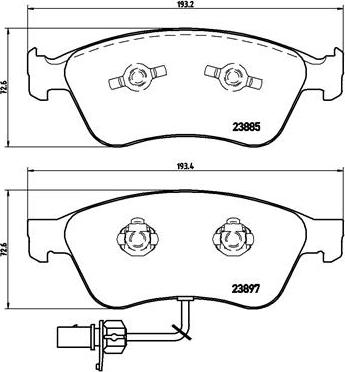 Brembo P 85 087 - Bremžu uzliku kompl., Disku bremzes autospares.lv