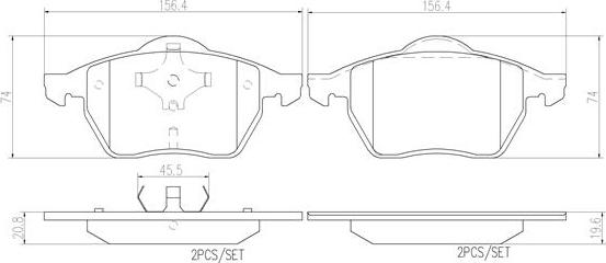 Brembo P85035N - Bremžu uzliku kompl., Disku bremzes www.autospares.lv