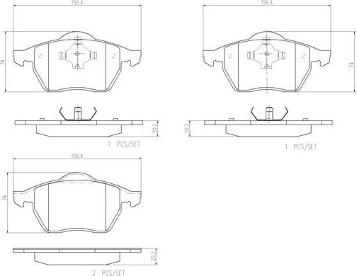 Brembo P85036N - Bremžu uzliku kompl., Disku bremzes www.autospares.lv