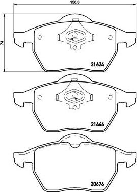 Brembo P 85 036 - Brake Pad Set, disc brake www.autospares.lv