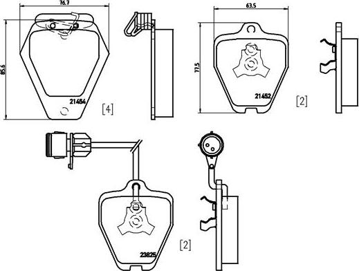 Brembo P 85 038 - Bremžu uzliku kompl., Disku bremzes www.autospares.lv