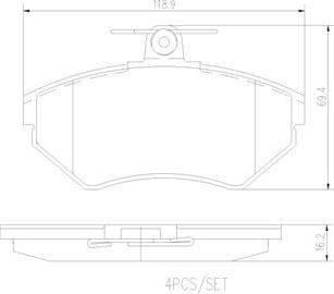 Brembo P85032N - Brake Pad Set, disc brake www.autospares.lv