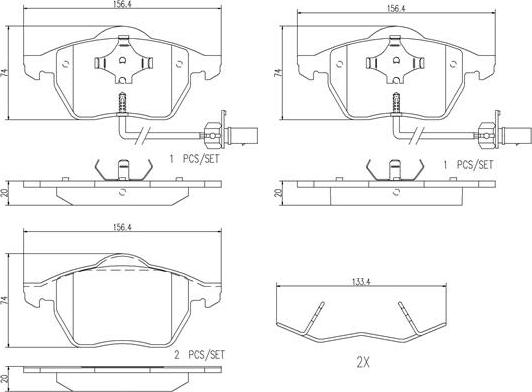 Brembo P85037N - Тормозные колодки, дисковые, комплект www.autospares.lv