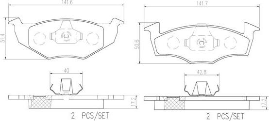 Brembo P85025N - Bremžu uzliku kompl., Disku bremzes www.autospares.lv