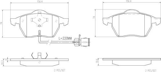 Brembo P85026N - Bremžu uzliku kompl., Disku bremzes autospares.lv