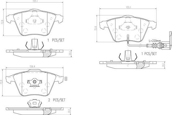 Brembo P85079N - Bremžu uzliku kompl., Disku bremzes autospares.lv