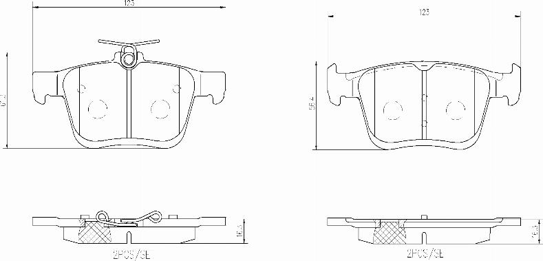 Brembo P85191N - Bremžu uzliku kompl., Disku bremzes www.autospares.lv