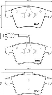 Brembo P85149N - Bremžu uzliku kompl., Disku bremzes autospares.lv