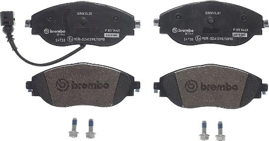 Brembo P 85 144X - Bremžu uzliku kompl., Disku bremzes www.autospares.lv