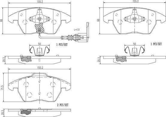 Brembo P85146N - Тормозные колодки, дисковые, комплект www.autospares.lv