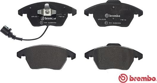 Brembo P 85 146 - Bremžu uzliku kompl., Disku bremzes www.autospares.lv