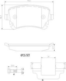 Brembo P85143N - Bremžu uzliku kompl., Disku bremzes www.autospares.lv