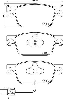 Brembo P 85 153X - Bremžu uzliku kompl., Disku bremzes www.autospares.lv