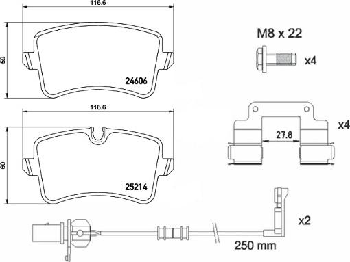 Brembo P 85 157 - Brake Pad Set, disc brake www.autospares.lv