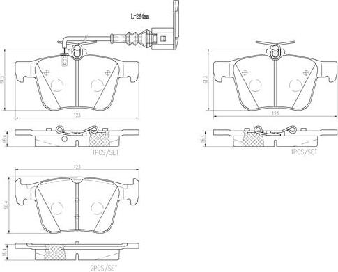 Brembo P85162N - Bremžu uzliku kompl., Disku bremzes www.autospares.lv