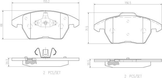 Brembo P85105N - Тормозные колодки, дисковые, комплект www.autospares.lv