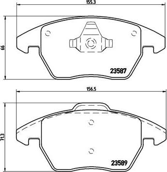 Brembo P 85 105 - Bremžu uzliku kompl., Disku bremzes www.autospares.lv