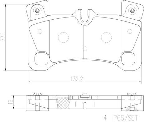 Brembo P85103N - Тормозные колодки, дисковые, комплект www.autospares.lv