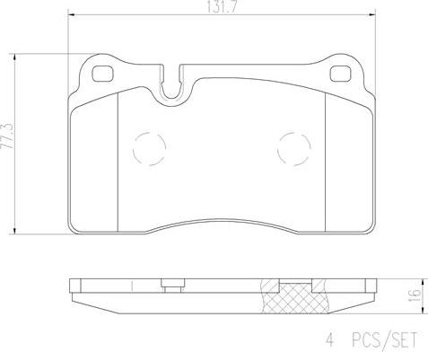 Brembo P85116N - Bremžu uzliku kompl., Disku bremzes www.autospares.lv