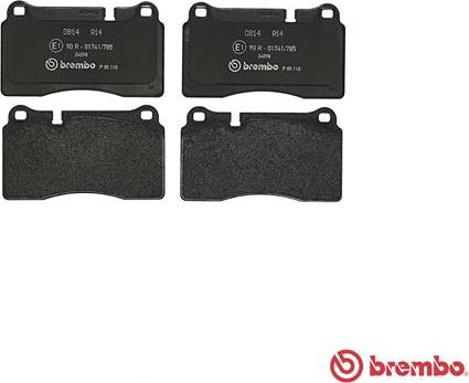 Brembo P 85 110 - Bremžu uzliku kompl., Disku bremzes www.autospares.lv