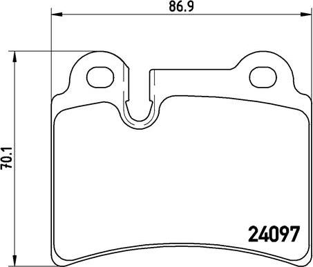 Brembo P 85 111 - Bremžu uzliku kompl., Disku bremzes autospares.lv