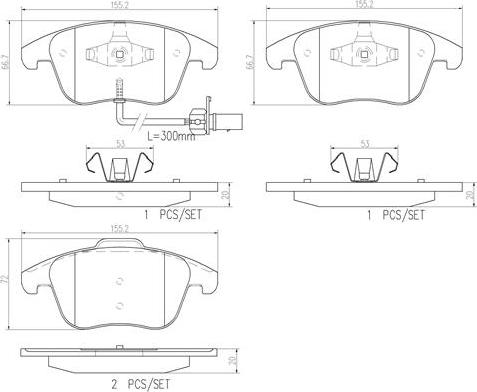 Brembo P85113N - Bremžu uzliku kompl., Disku bremzes autospares.lv