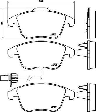 Brembo P 85 113X - Bremžu uzliku kompl., Disku bremzes autospares.lv