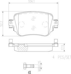 Brembo P85135N - Bremžu uzliku kompl., Disku bremzes autospares.lv