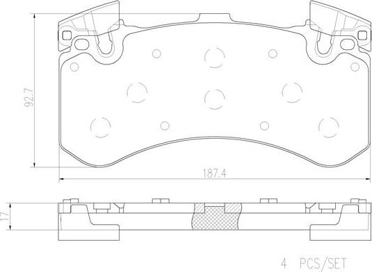 Brembo P85136N - Bremžu uzliku kompl., Disku bremzes www.autospares.lv