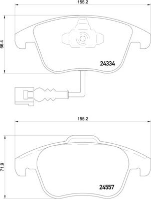 Brembo P 85 130 - Bremžu uzliku kompl., Disku bremzes autospares.lv