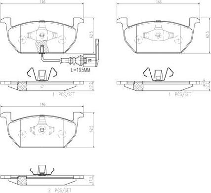 Brembo P85137N - Тормозные колодки, дисковые, комплект www.autospares.lv