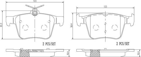 Brembo P85124N - Bremžu uzliku kompl., Disku bremzes www.autospares.lv