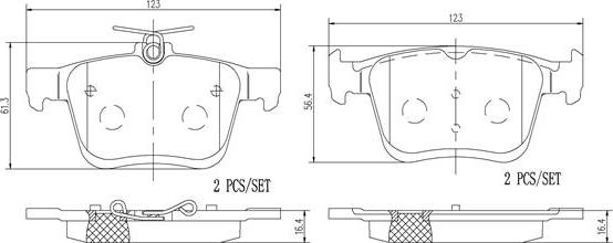 Brembo P85125N - Тормозные колодки, дисковые, комплект www.autospares.lv