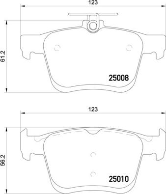 Brembo P 85 125 - Bremžu uzliku kompl., Disku bremzes www.autospares.lv