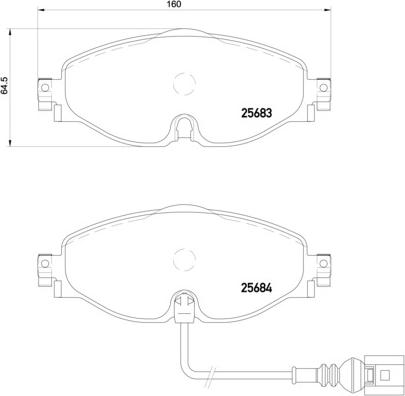 Brembo P 85 126E - Bremžu uzliku kompl., Disku bremzes www.autospares.lv