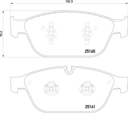 Brembo P 85 128 - Bremžu uzliku kompl., Disku bremzes www.autospares.lv