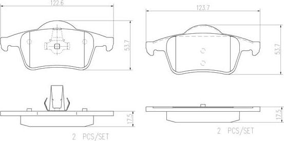 Brembo P86014N - Bremžu uzliku kompl., Disku bremzes autospares.lv