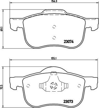 Brembo P 86 016 - Bremžu uzliku kompl., Disku bremzes www.autospares.lv