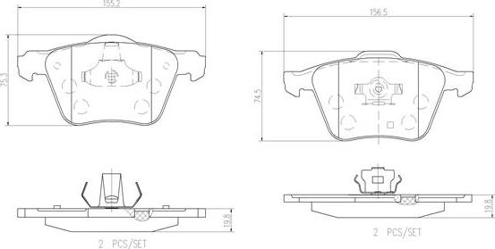 Brembo P86018N - Bremžu uzliku kompl., Disku bremzes www.autospares.lv