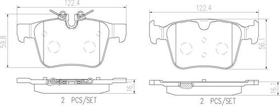 Brembo P86029N - Bremžu uzliku kompl., Disku bremzes www.autospares.lv