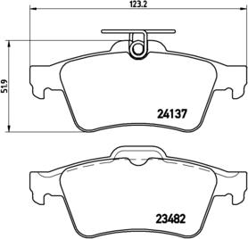 Brembo P 86 025 - Тормозные колодки, дисковые, комплект www.autospares.lv