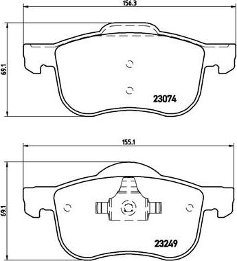 Brembo P 86 020 - Bremžu uzliku kompl., Disku bremzes www.autospares.lv