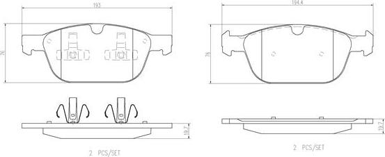 Brembo P86023N - Bremžu uzliku kompl., Disku bremzes www.autospares.lv