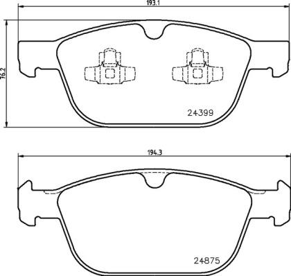 Brembo P 86 023 - Bremžu uzliku kompl., Disku bremzes www.autospares.lv