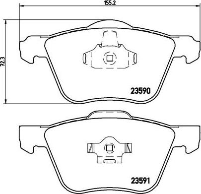 Brembo P 86 022 - Bremžu uzliku kompl., Disku bremzes autospares.lv