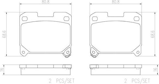 Brembo P83091N - Brake Pad Set, disc brake www.autospares.lv