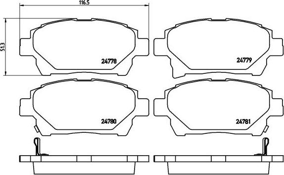 Brembo P 83 097 - Bremžu uzliku kompl., Disku bremzes autospares.lv