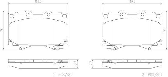 Brembo P83048N - Brake Pad Set, disc brake www.autospares.lv